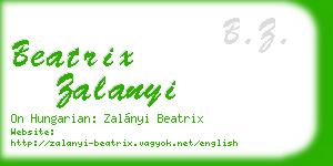 beatrix zalanyi business card